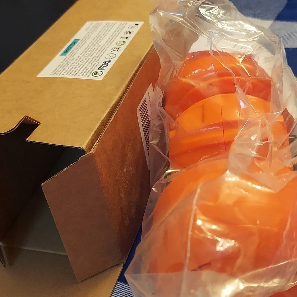 NEW Bright Orange dog Toy in Packaging